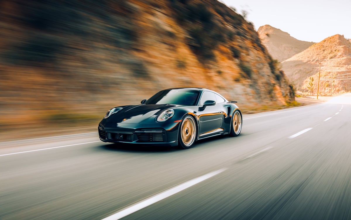 Sports car with window tint