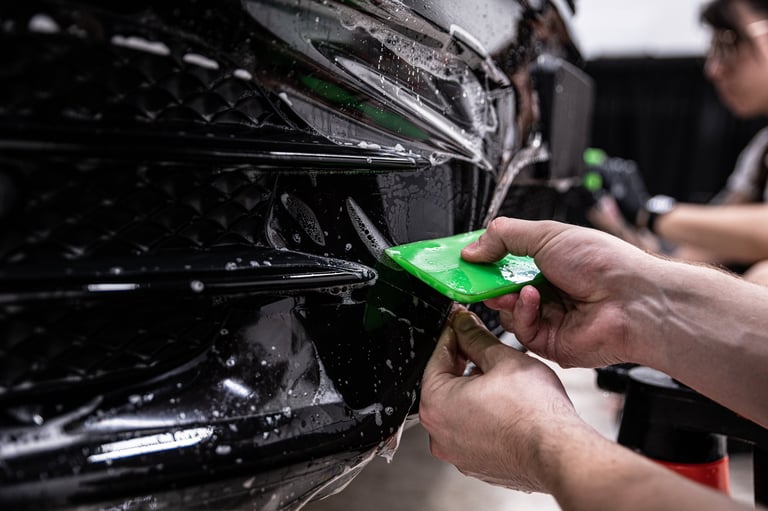 Black car protection film
